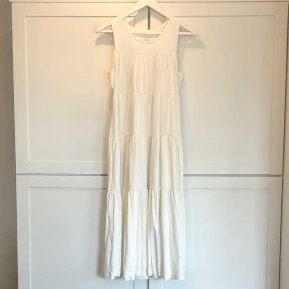 summersalt Other - Summersalt 100% Pima Cotton White Luxe Tiered Maxi Dress Size Small